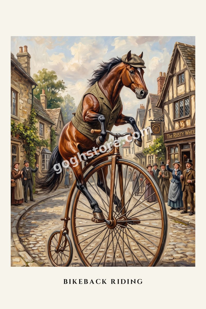 Bikeback Riding — The horse has reconsidered the arrangement.