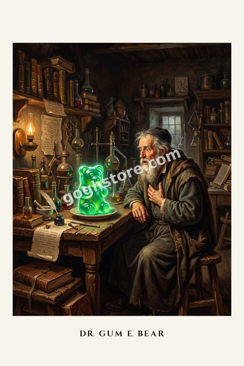 Dr. Gum E. Bear — Years of alchemy. One extremely chewy result.
