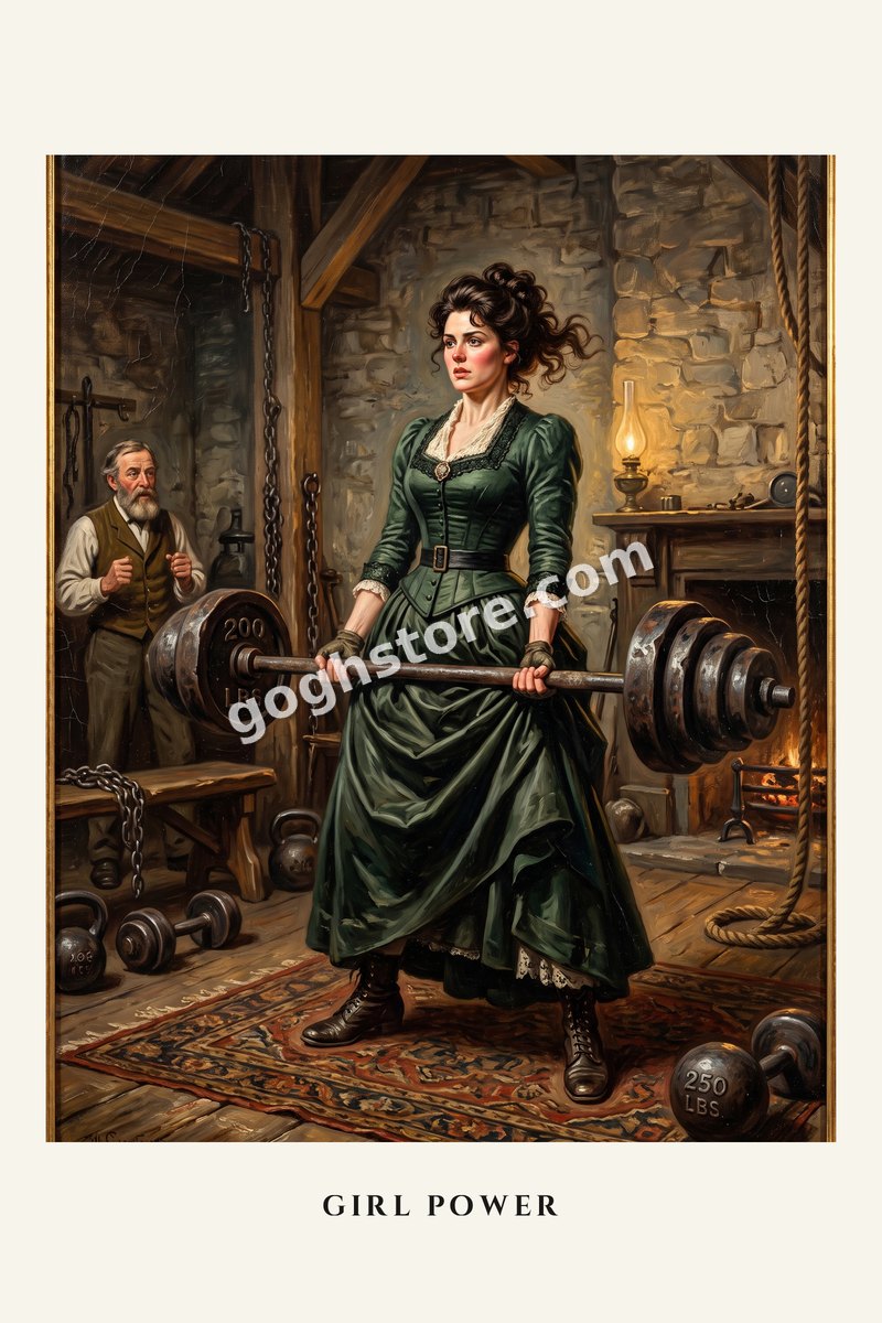 Girl Power — Two hundred pounds, floor length skirt, no complaints.