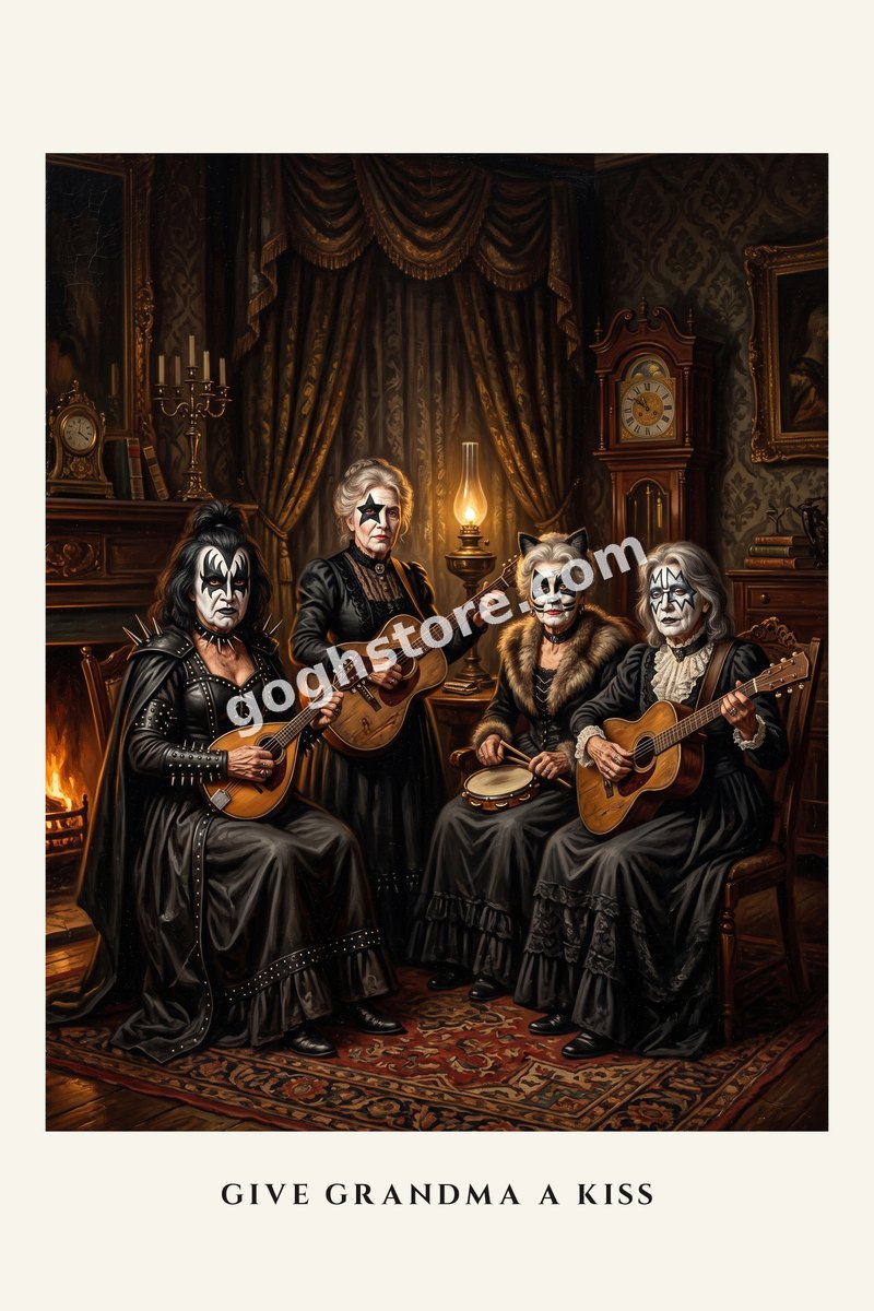 Give Grandma a Kiss — The family band. Grandma does the makeup.