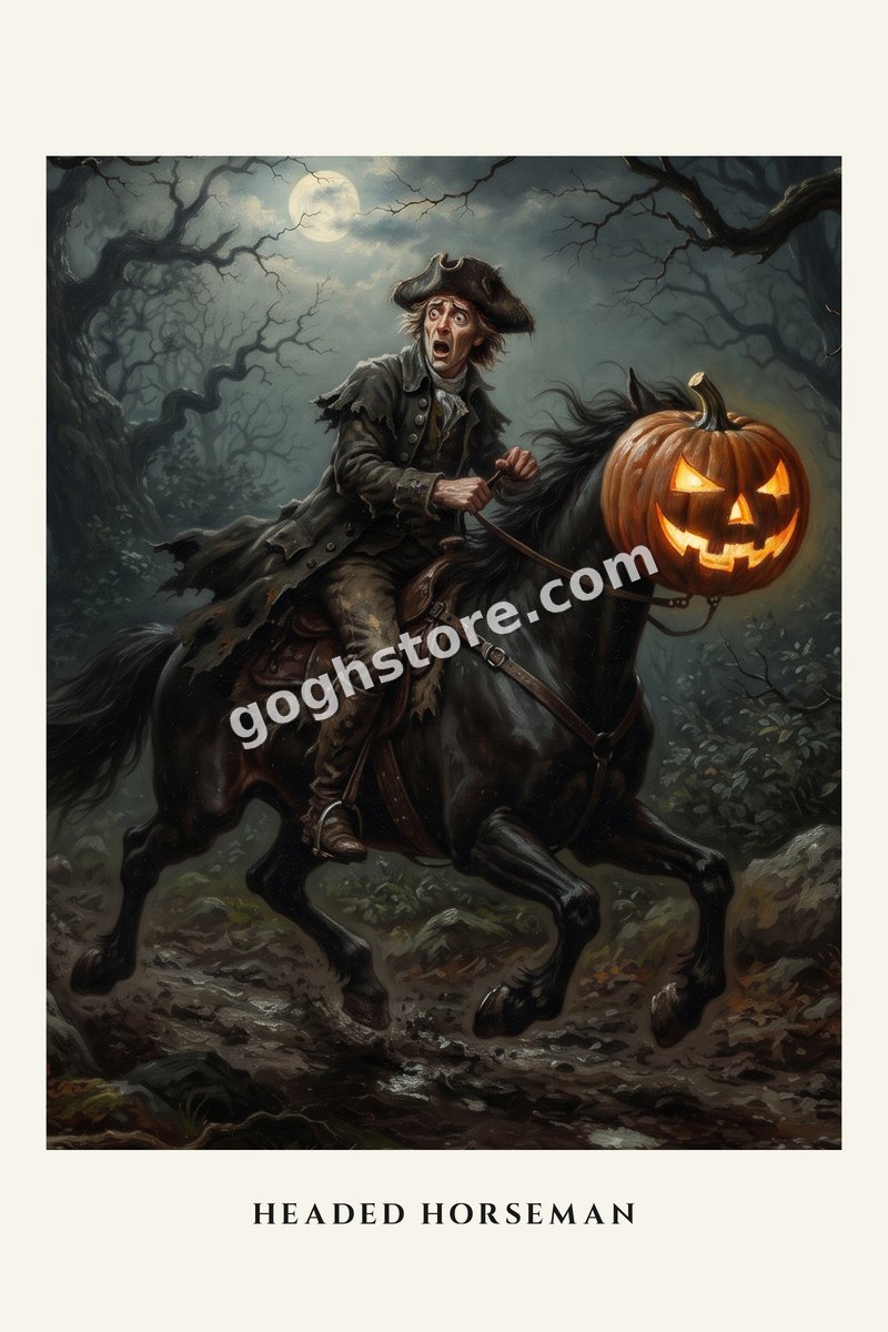 Headed Horseman — He kept the head. He is carrying the pumpkin. People keep getting this wrong.