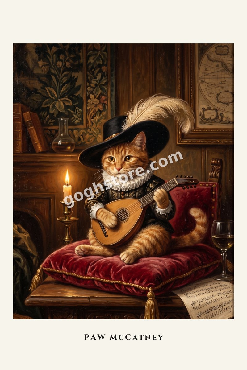 Paw McCatney — He plays left-pawed. The lute is older than he is.