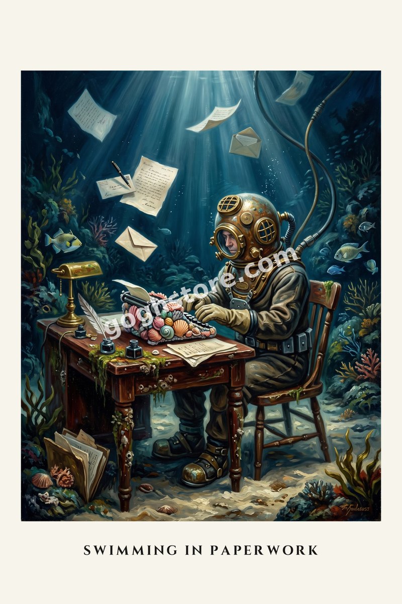 Swimming in Paperwork — He has been under since Tuesday. The forms keep coming.