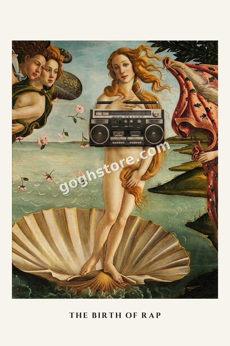 The Birth of Rap — Venus arrives on the half shell with the volume up.