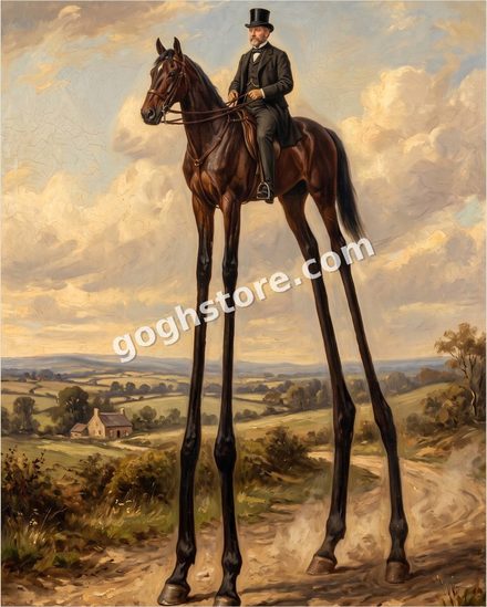 HIGH HORSE — A gentleman takes the moral high ground. The horse is doing most of the work.