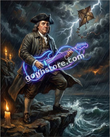 RIDE THE LIGHTNING — Franklin discovers electricity, then immediately discovers what to do with it.