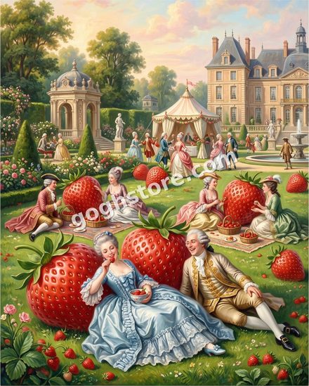 STRAWBERRIES PREPARE FOR ATTACK — The garden party has not noticed the berries closing in.