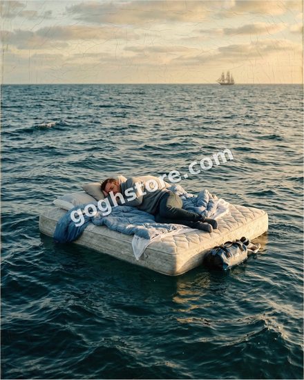 WATERBED — Technically a waterbed. Technically still asleep.