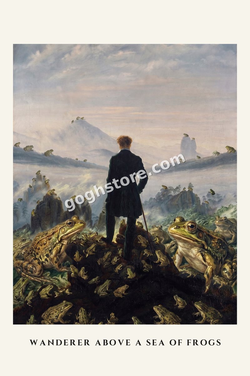 Wanderer Above a Sea of Frogs — He came for the sublime. He got the frogs.